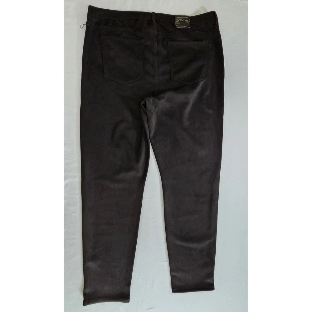Banana Republic Women's High-Rise‎ Skinny Pants Black Knit Tall 35/20